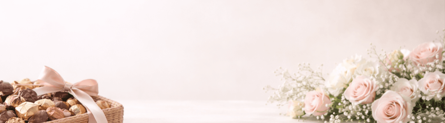 Gift table with floral wrapping and celebration styling