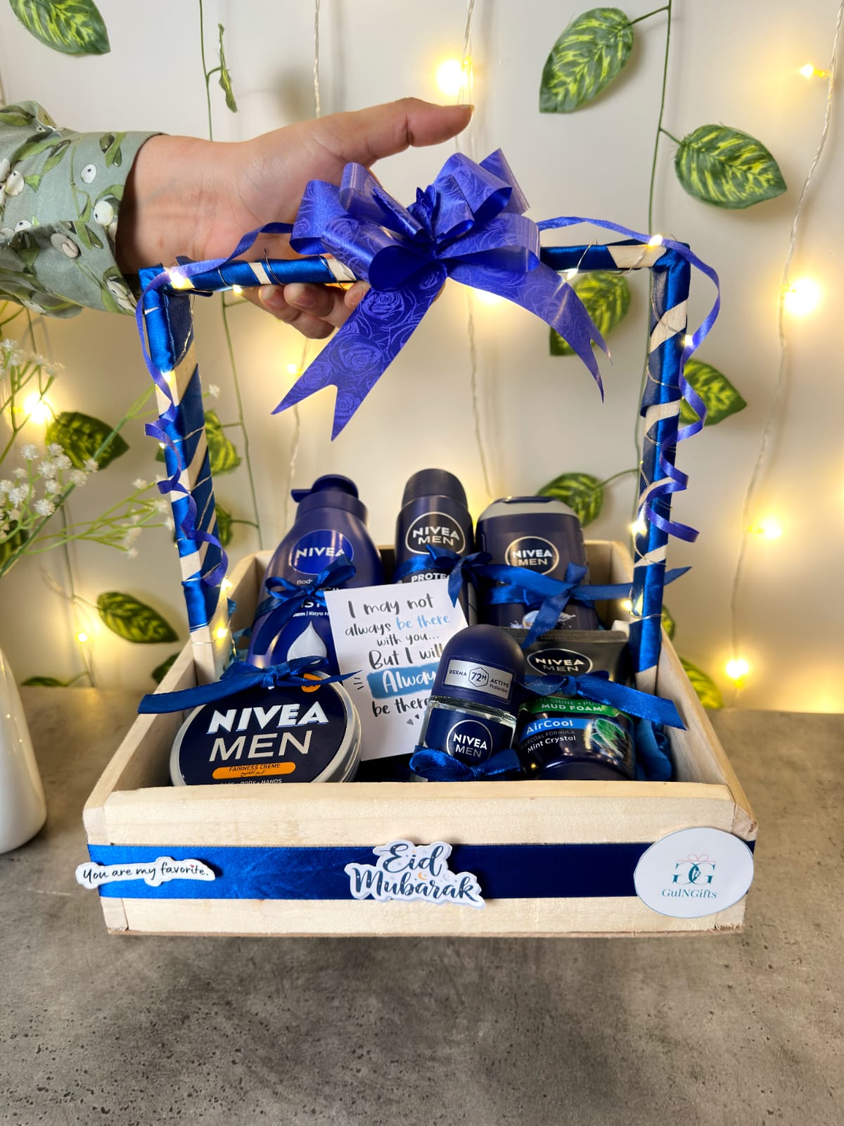 Nivea Skincare Wooden Basket for Him