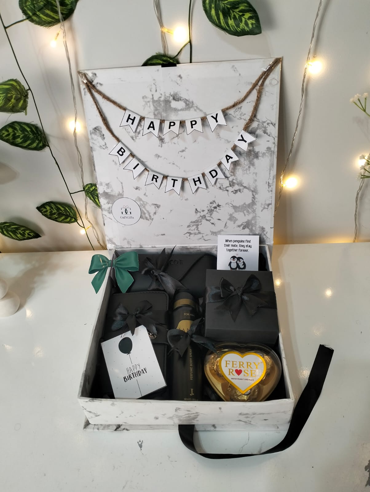 White Box with Black Essentials for Him